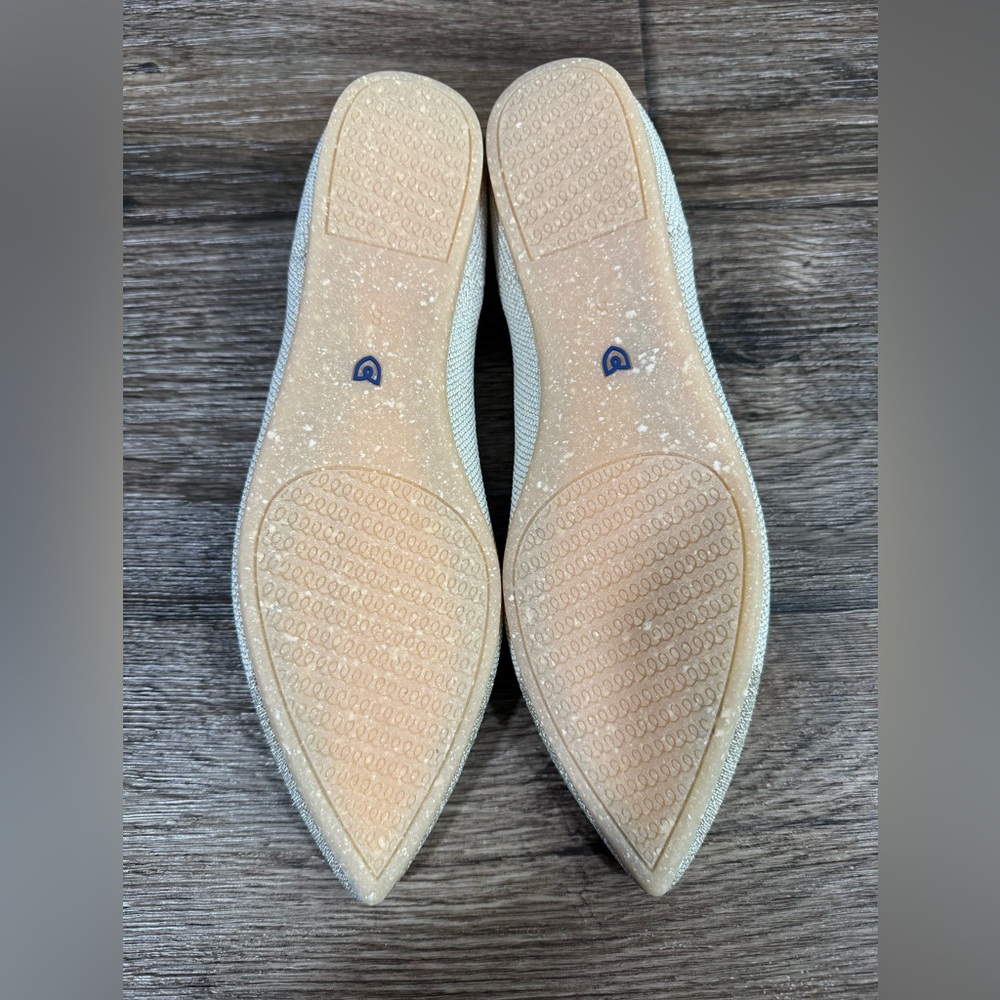 Rothys The Point Diamond Metallic Flat Shoe NEW SZ 8 - Picture 12 of 15
